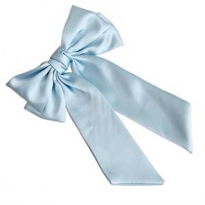NEW ELLISON+YOUNG girls' satin bow hair clip in blue